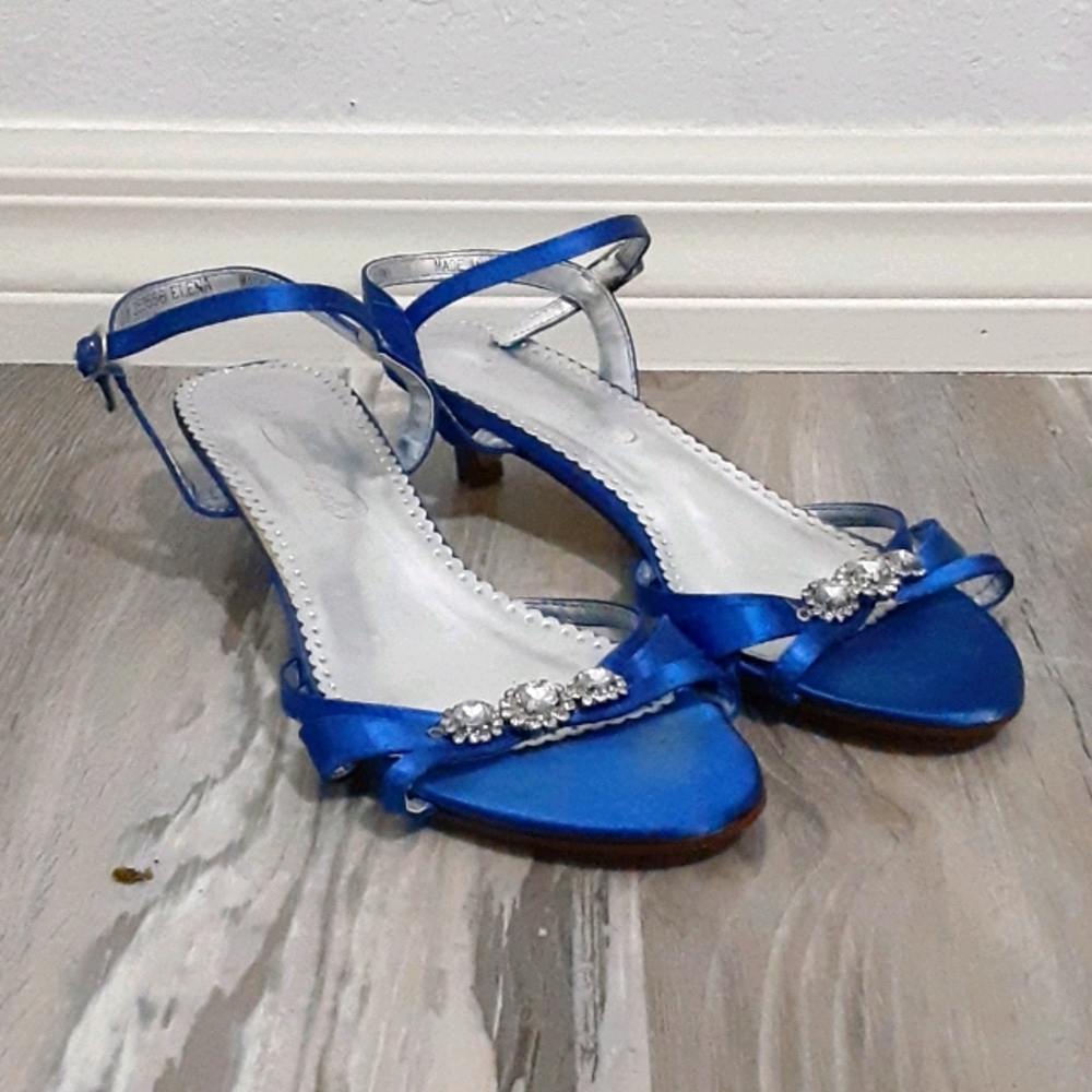 David's Bridal Royal Blue Bridesmaids Heels